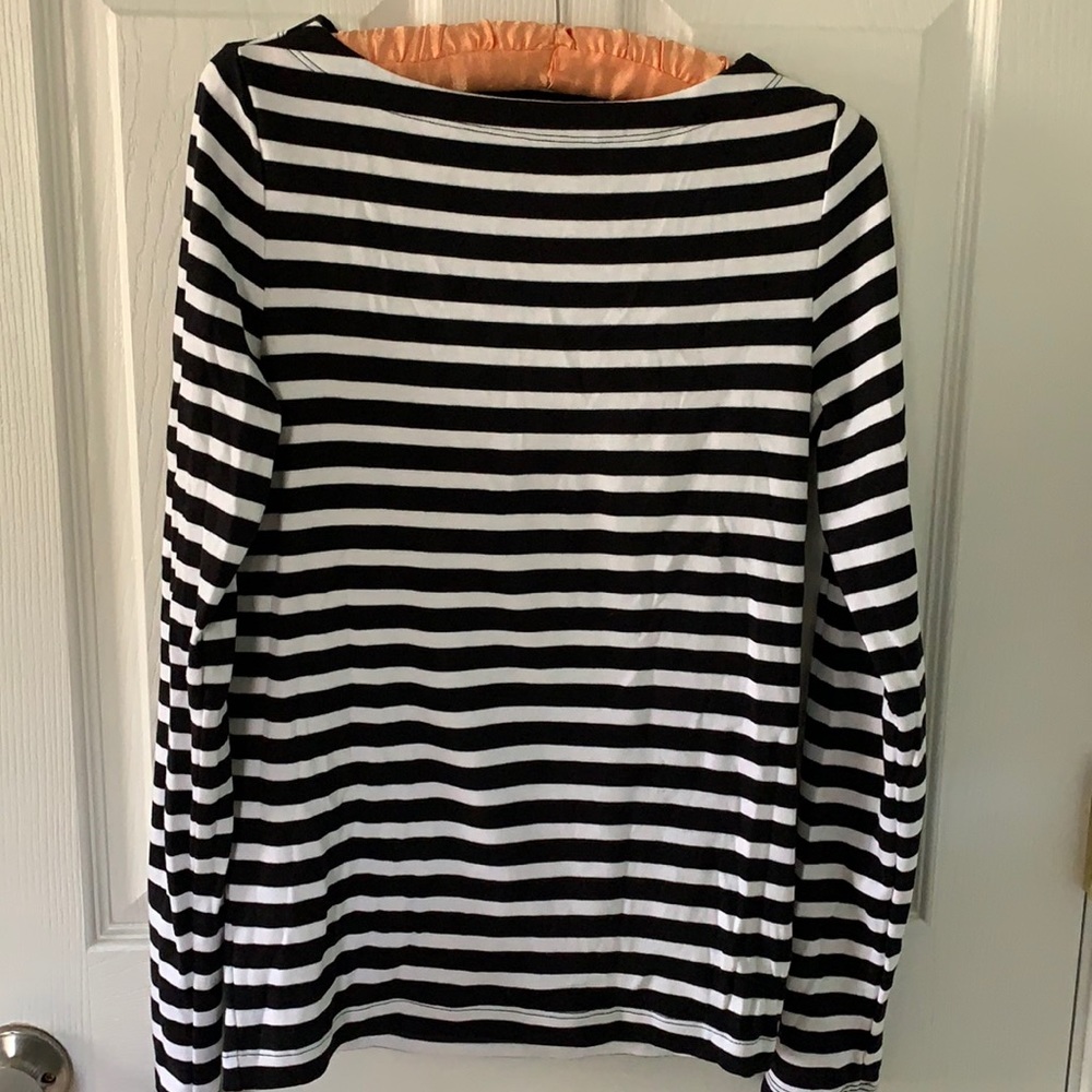Gap long sleeve black and white strip shirt